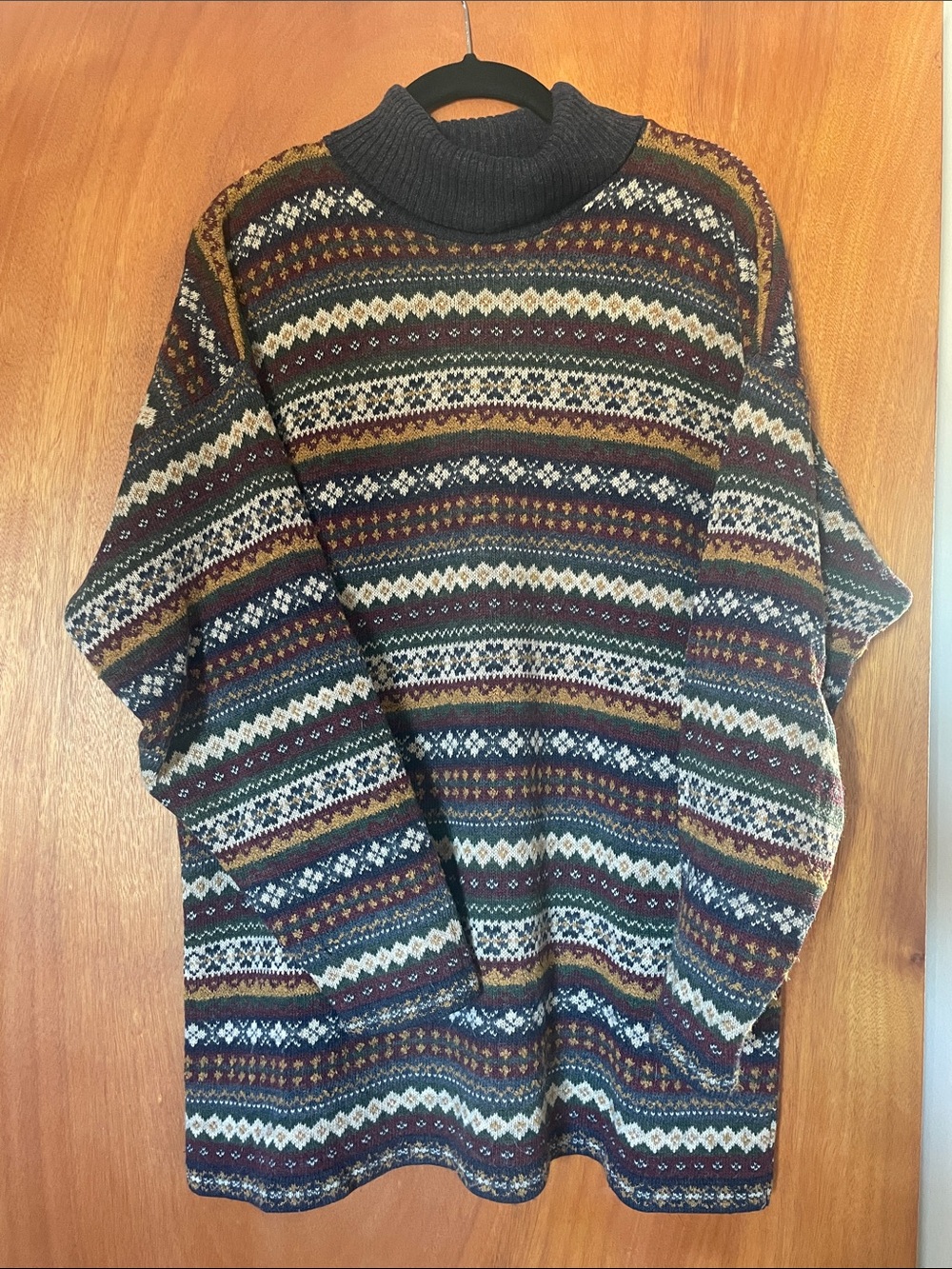 Vintage Fair Isle Turtleneck Sweater